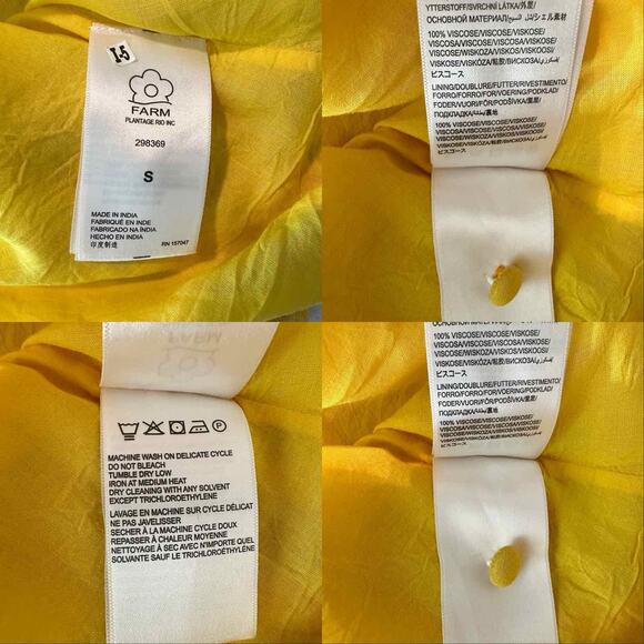 FARM RIO Beaks & Bananas Ruffle Flowy Casual Summer Mini Dress Small - Picture 5 of 13